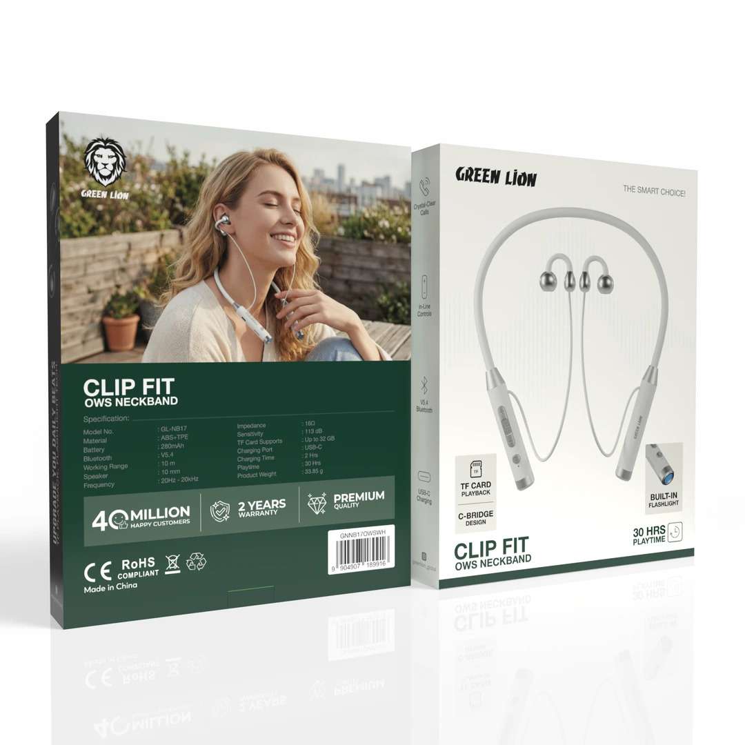Green Lion Clip Fit OWS Neckband with Flashlight Price in Kenya | Linkphones Center